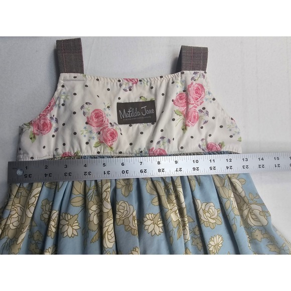 Matilda Jane Girls Dress Pants Outfit Floral Roses Patchwork Ruffles - Picture 10 of 10